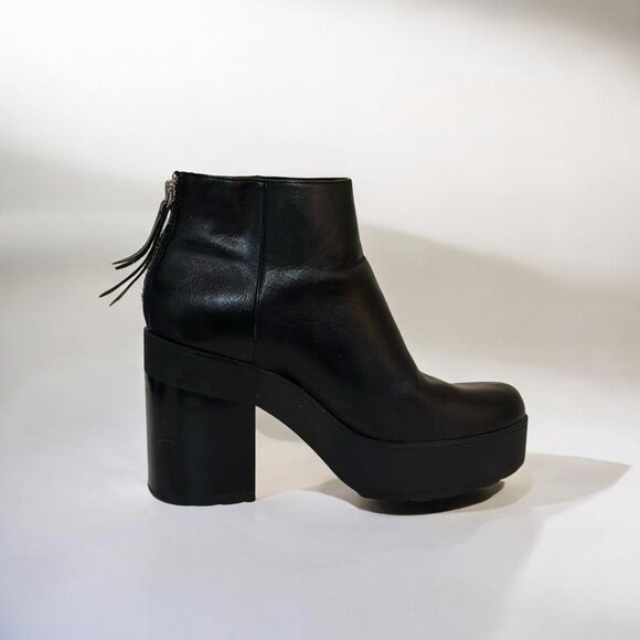 Bershka Dark Green Ankle Boots | Synthetic Leather | US 38 | Good - Picture 6 of 8